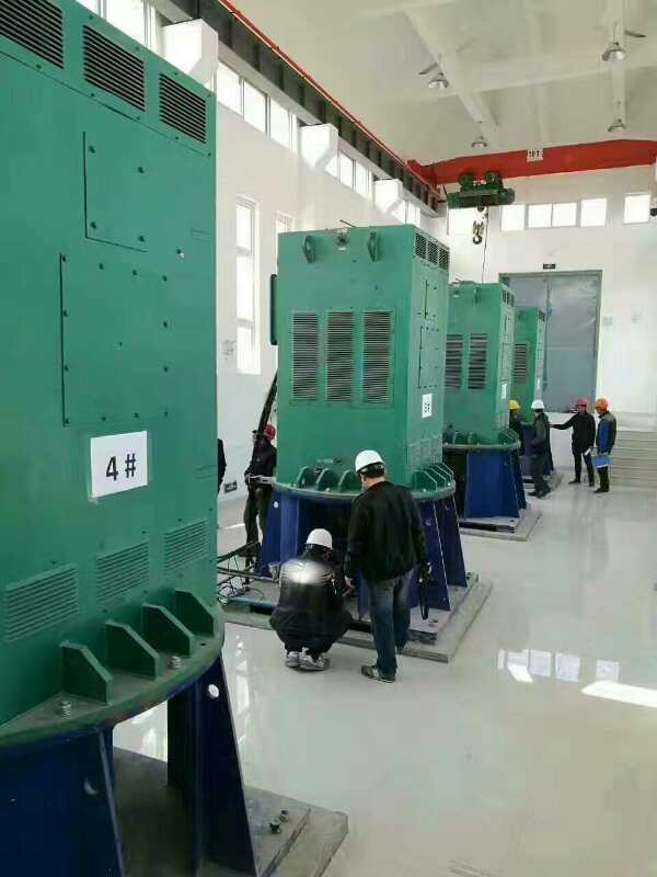 YKK560-8某污水处理厂使用我厂的立式高压电机安装现场